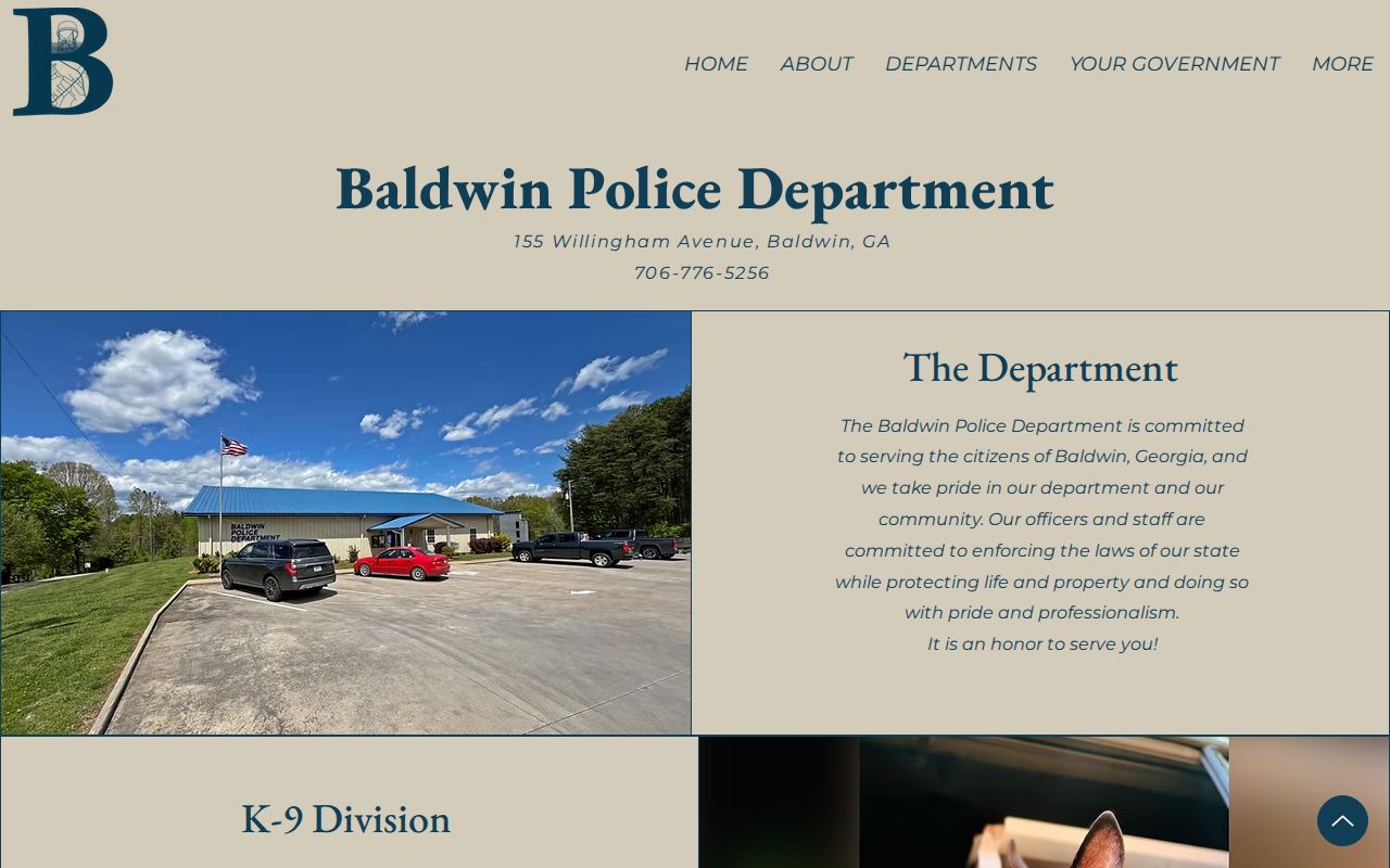 Baldwin Police Department official page for Baldwin arrest records and police services in Habersham County